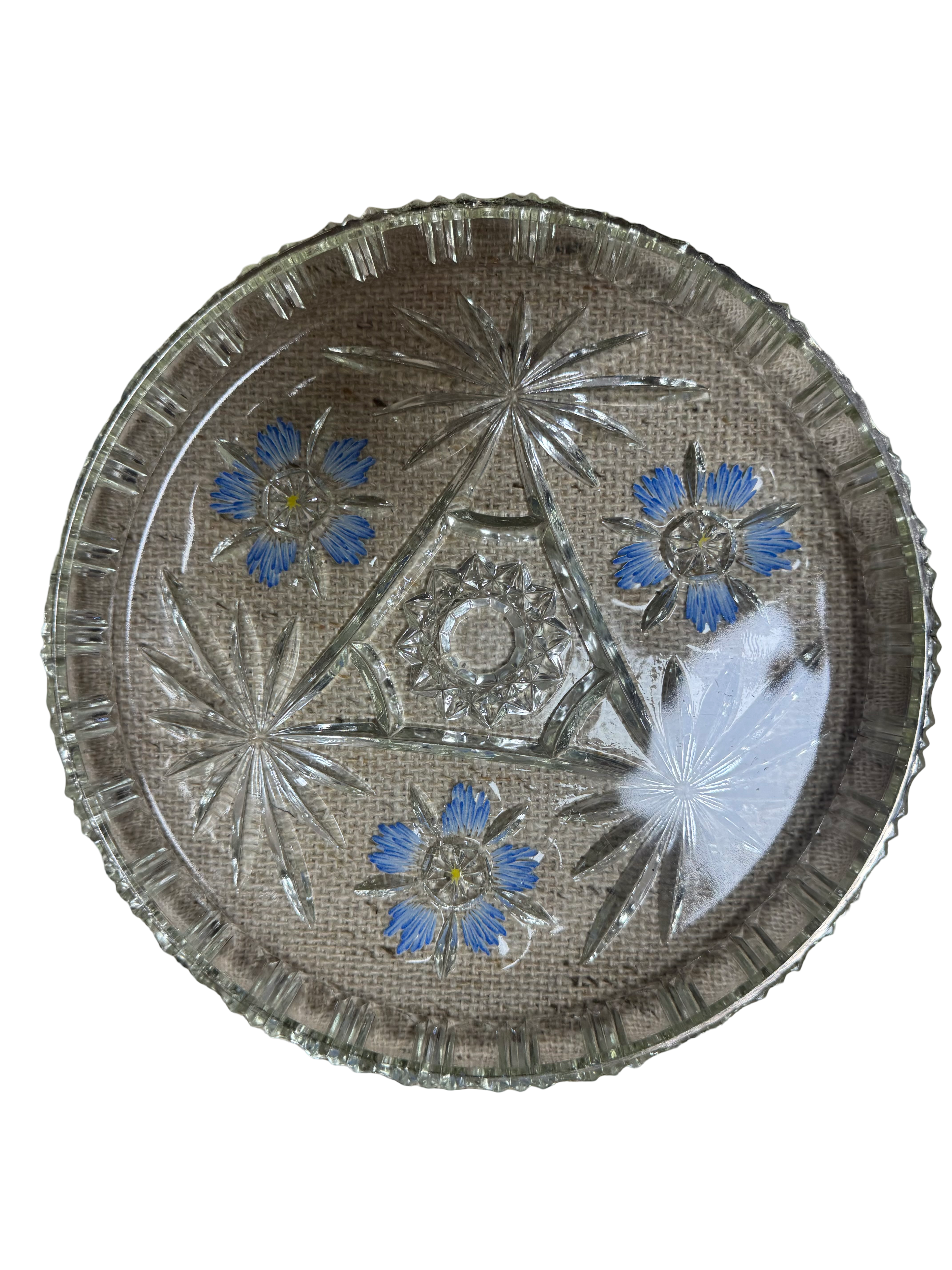 Plat de service en cristal