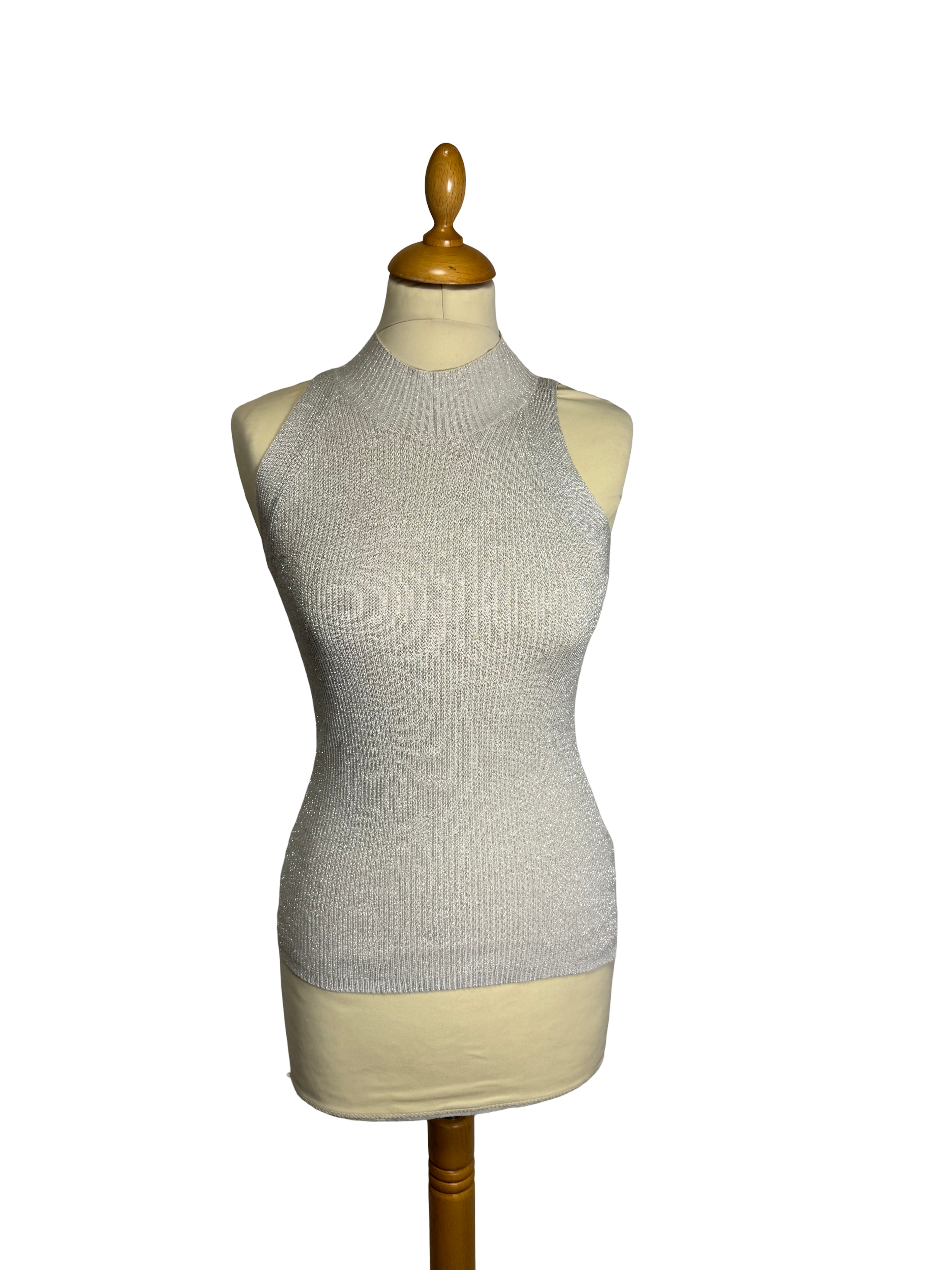 Pull argenté à paillette