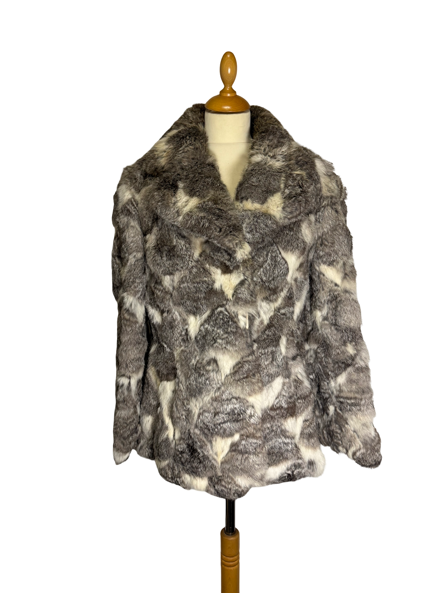 Manteau court en fourrure de lapin