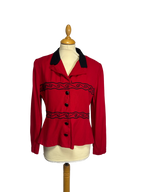 Chemise brodée rouge