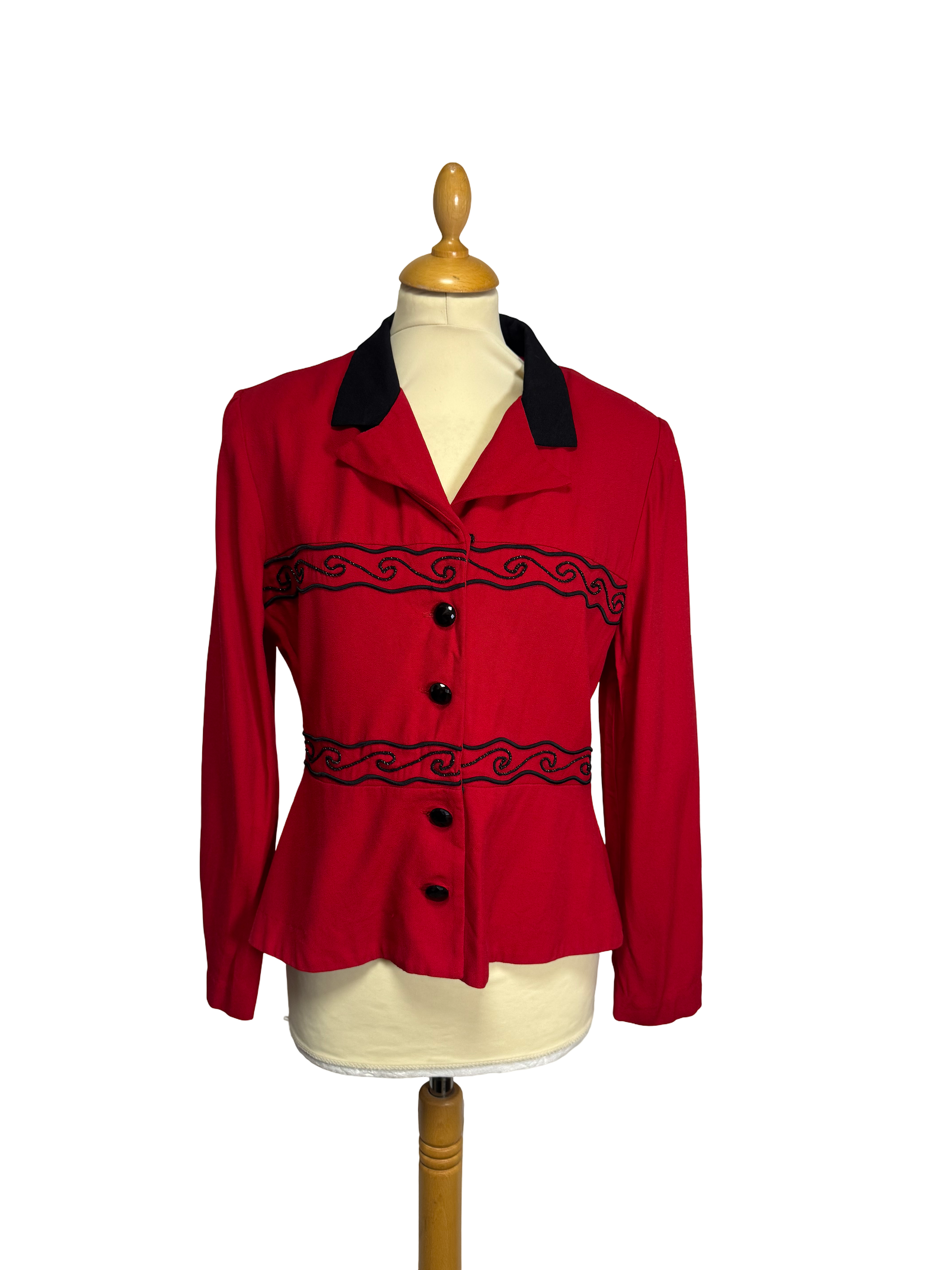 Chemise brodée rouge