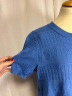 Pull en maille bleu