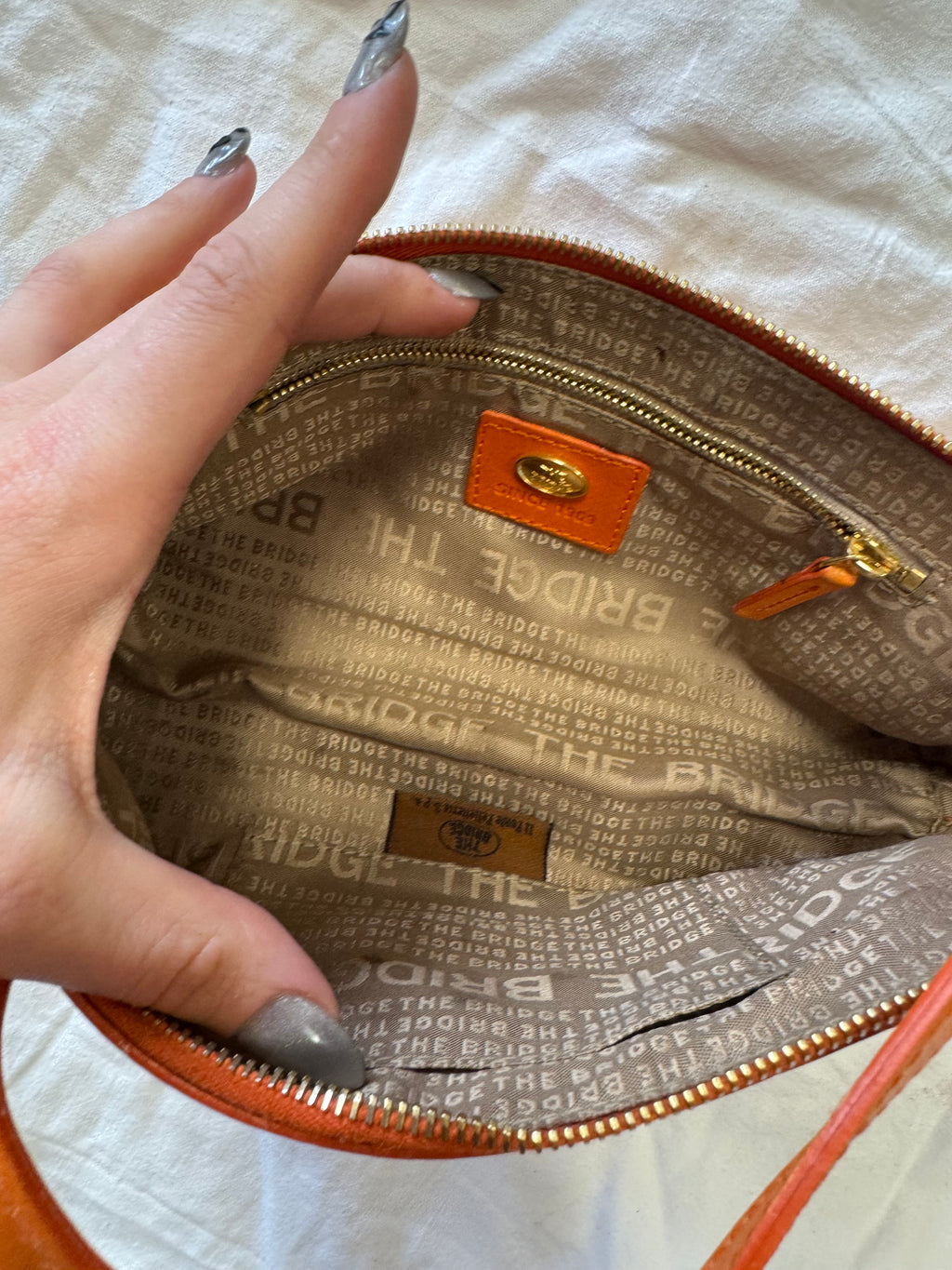 Sac en cuir orange