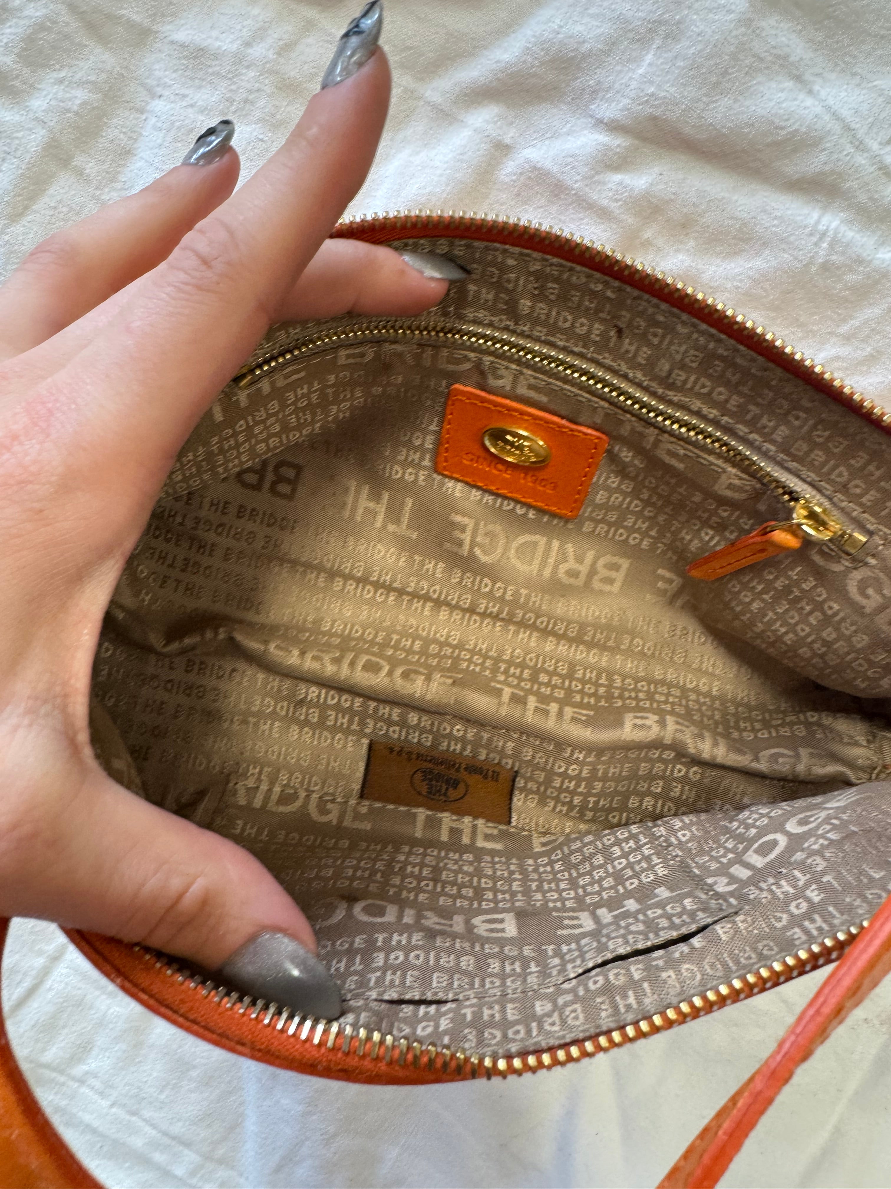 Sac en cuir orange