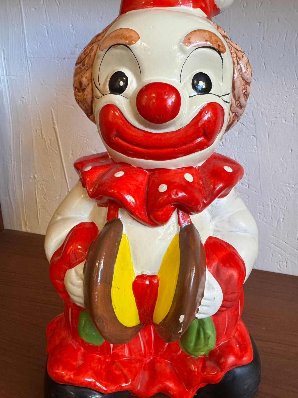 Tirelire clown en céramique