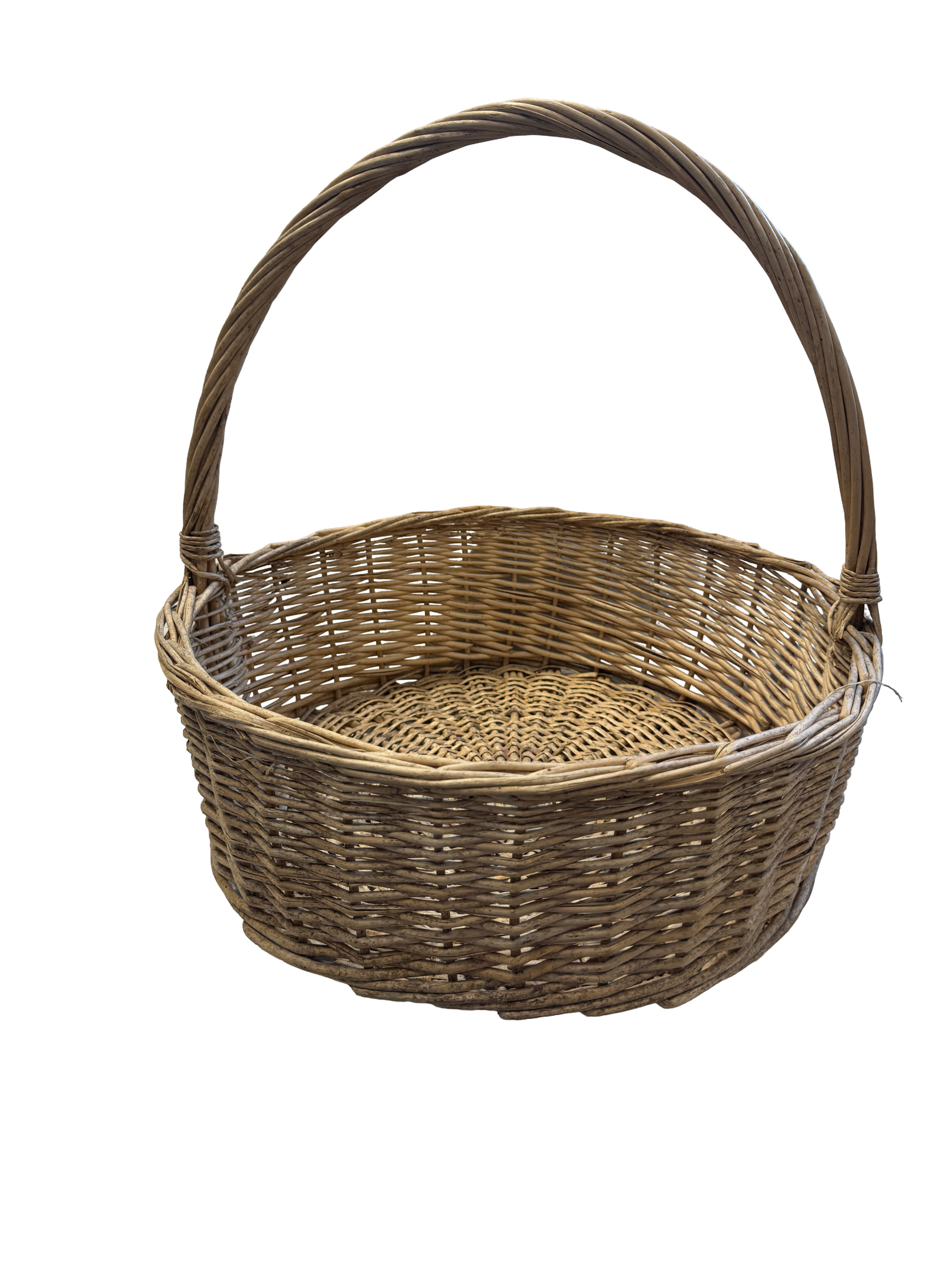 Panier en osier beige