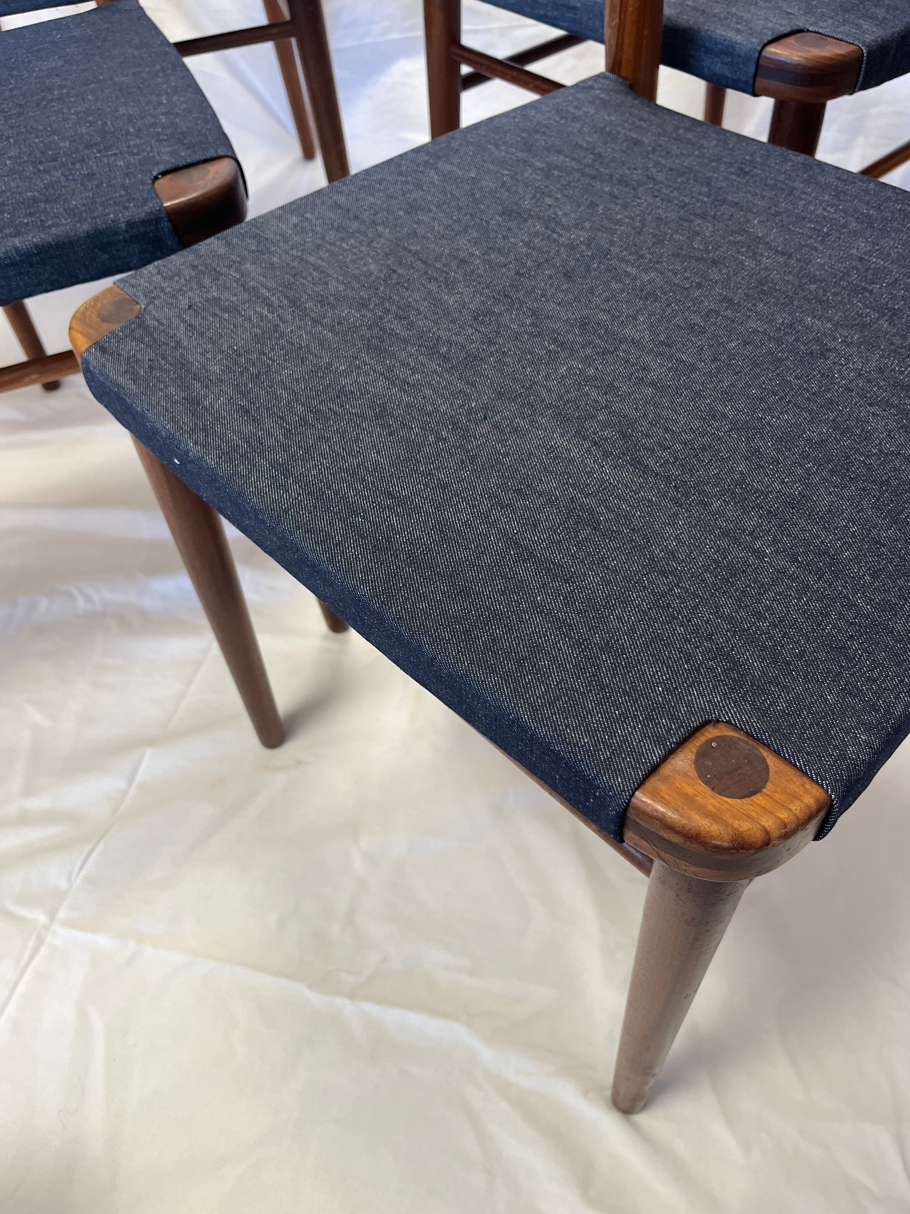 Chaises scandinaves en teck 1970