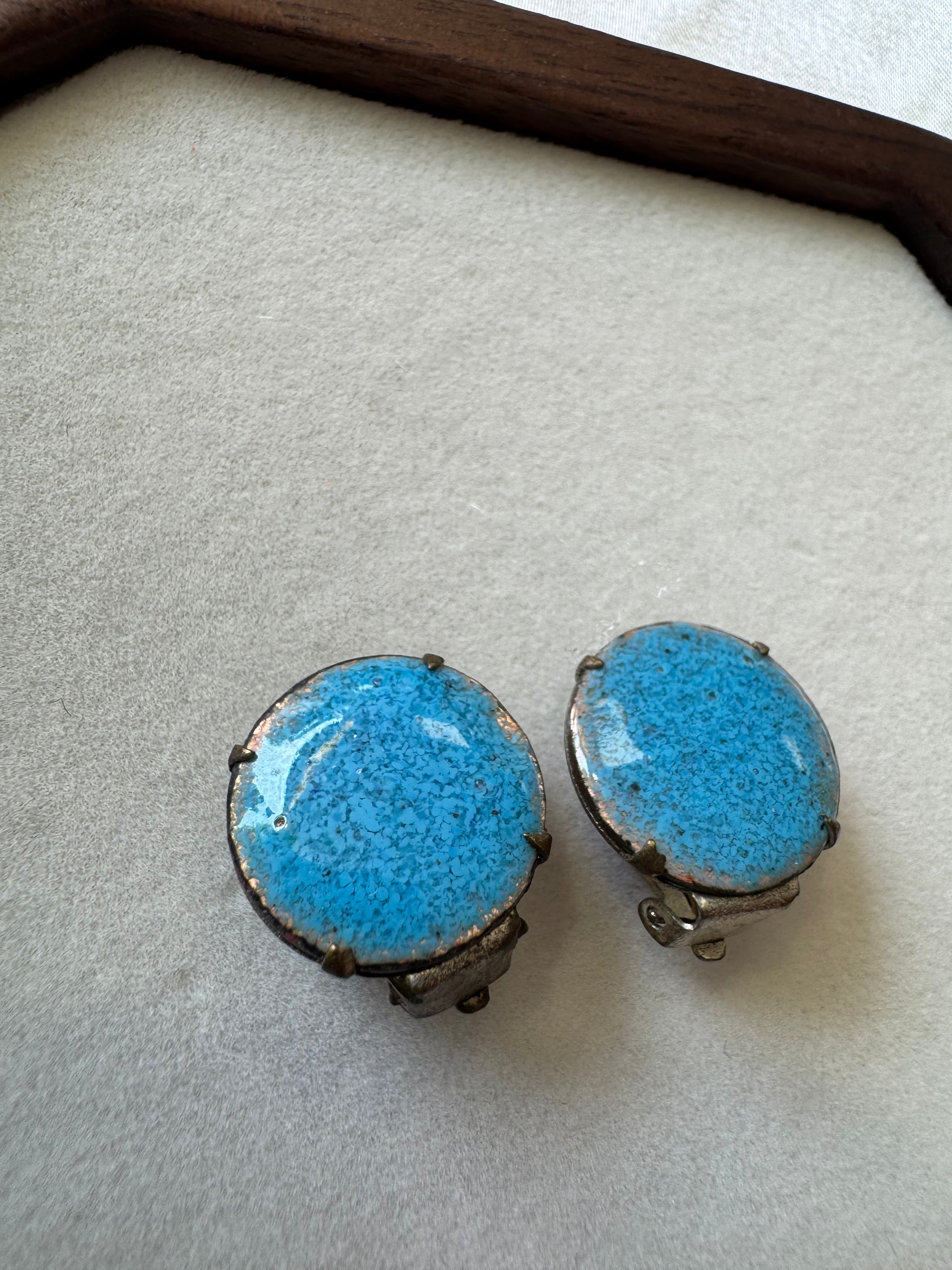 Boucles d’oreilles bleu