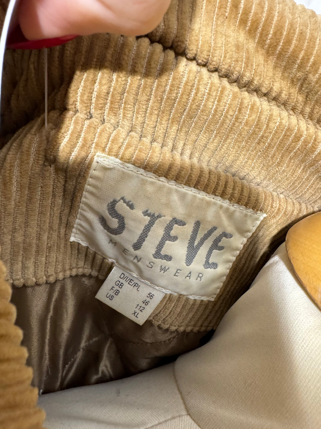 Veste velours côtelés