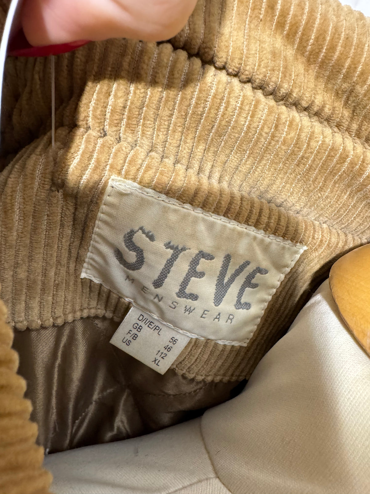 Veste velours côtelés