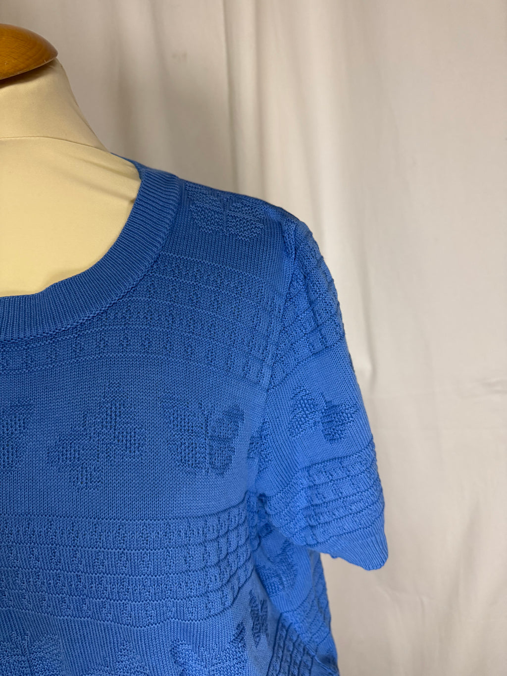 Pull en maille bleu
