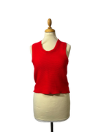Pull sans manches rouge