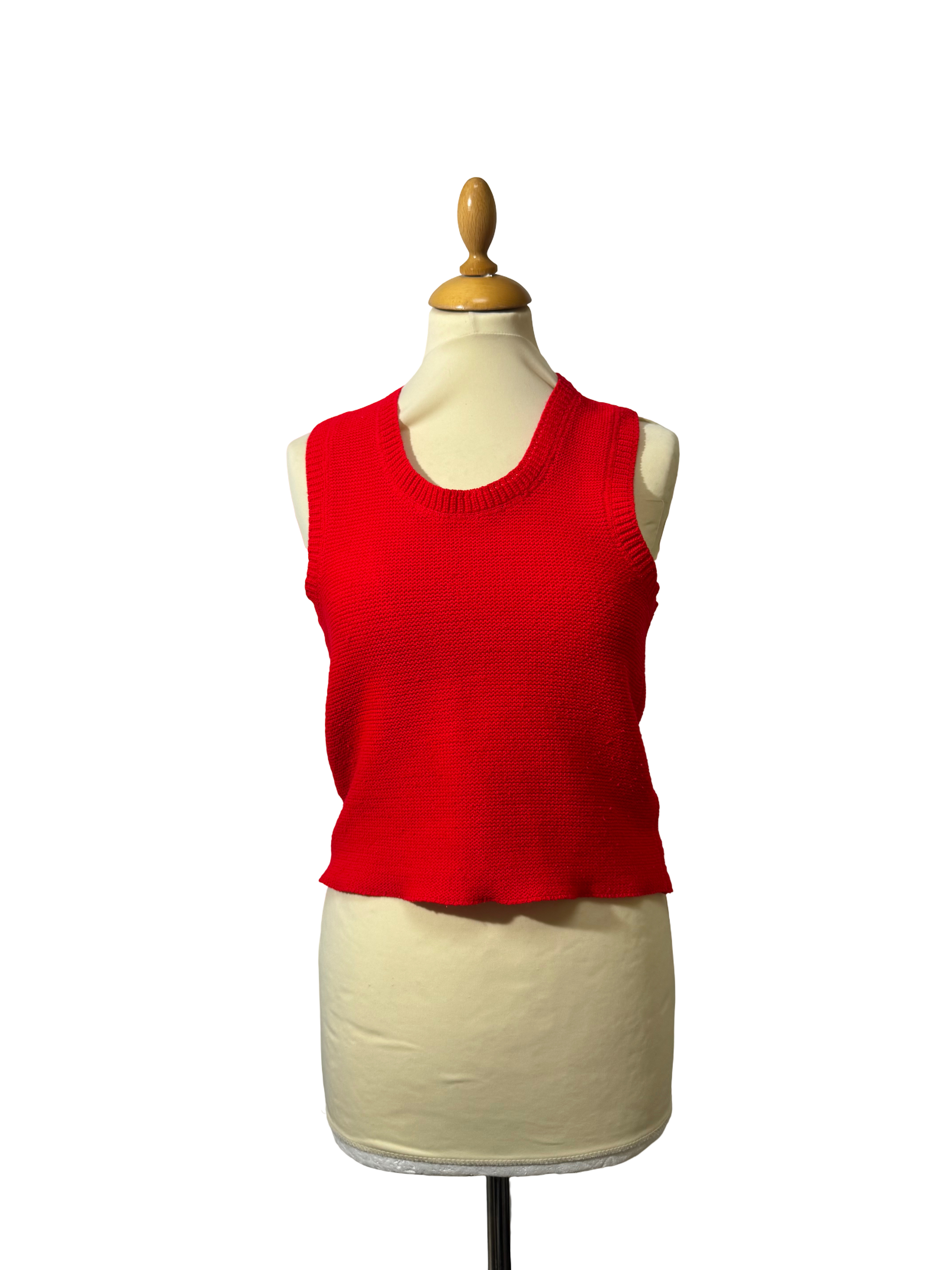 Pull sans manches rouge