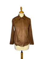 Veste marron col pointue