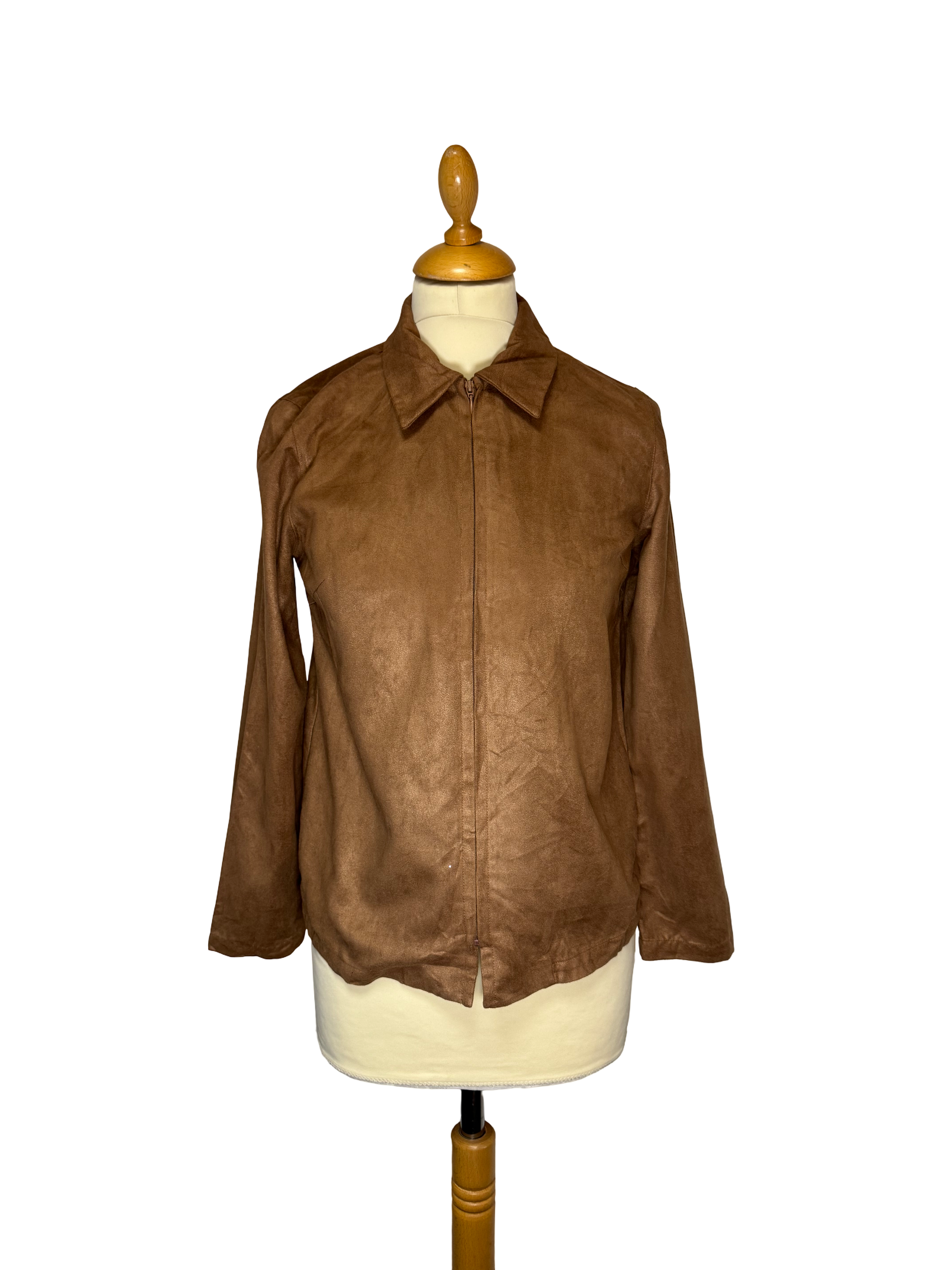 Veste marron col pointue