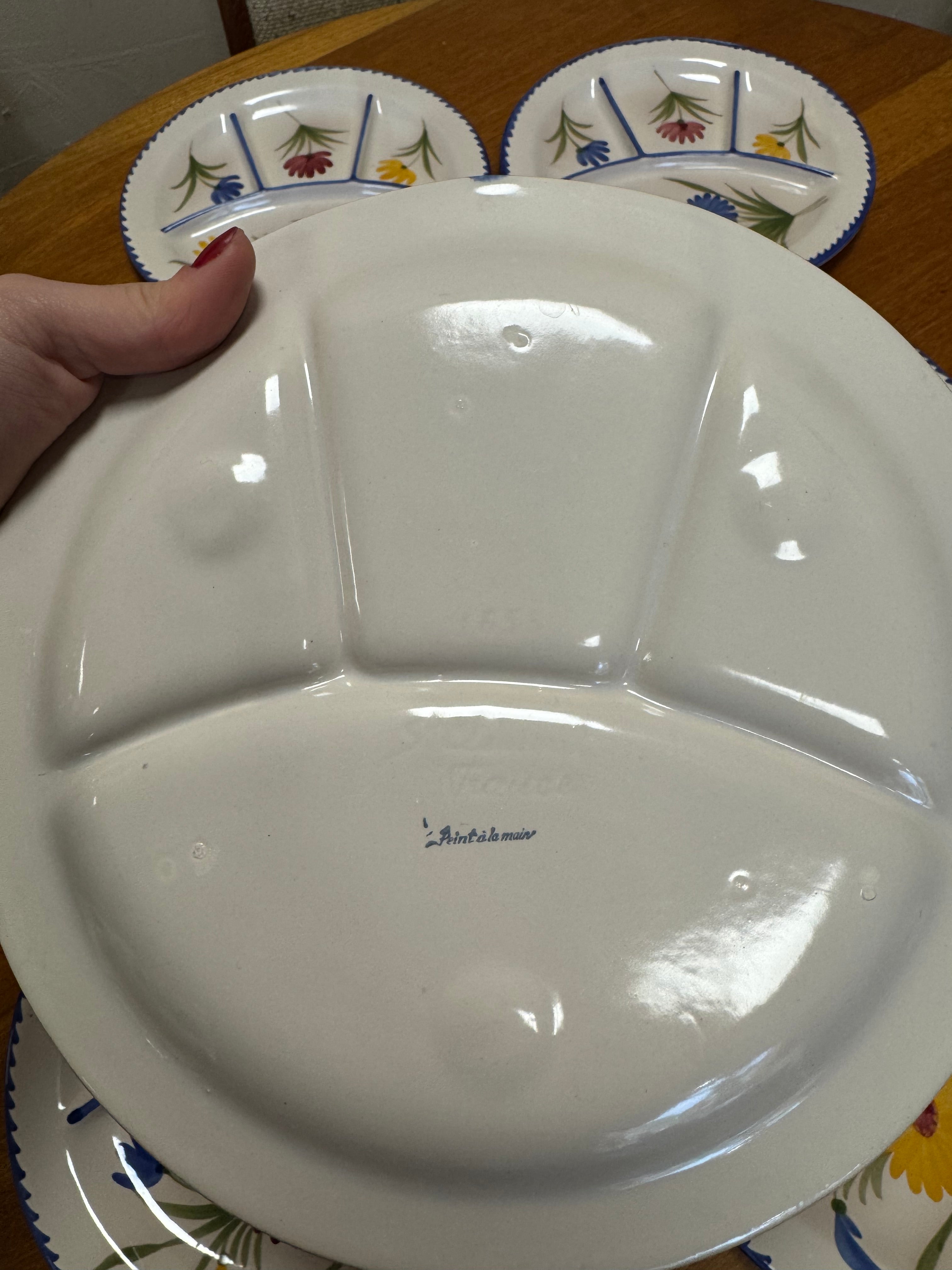 Six assiettes à fondue Saint Clément