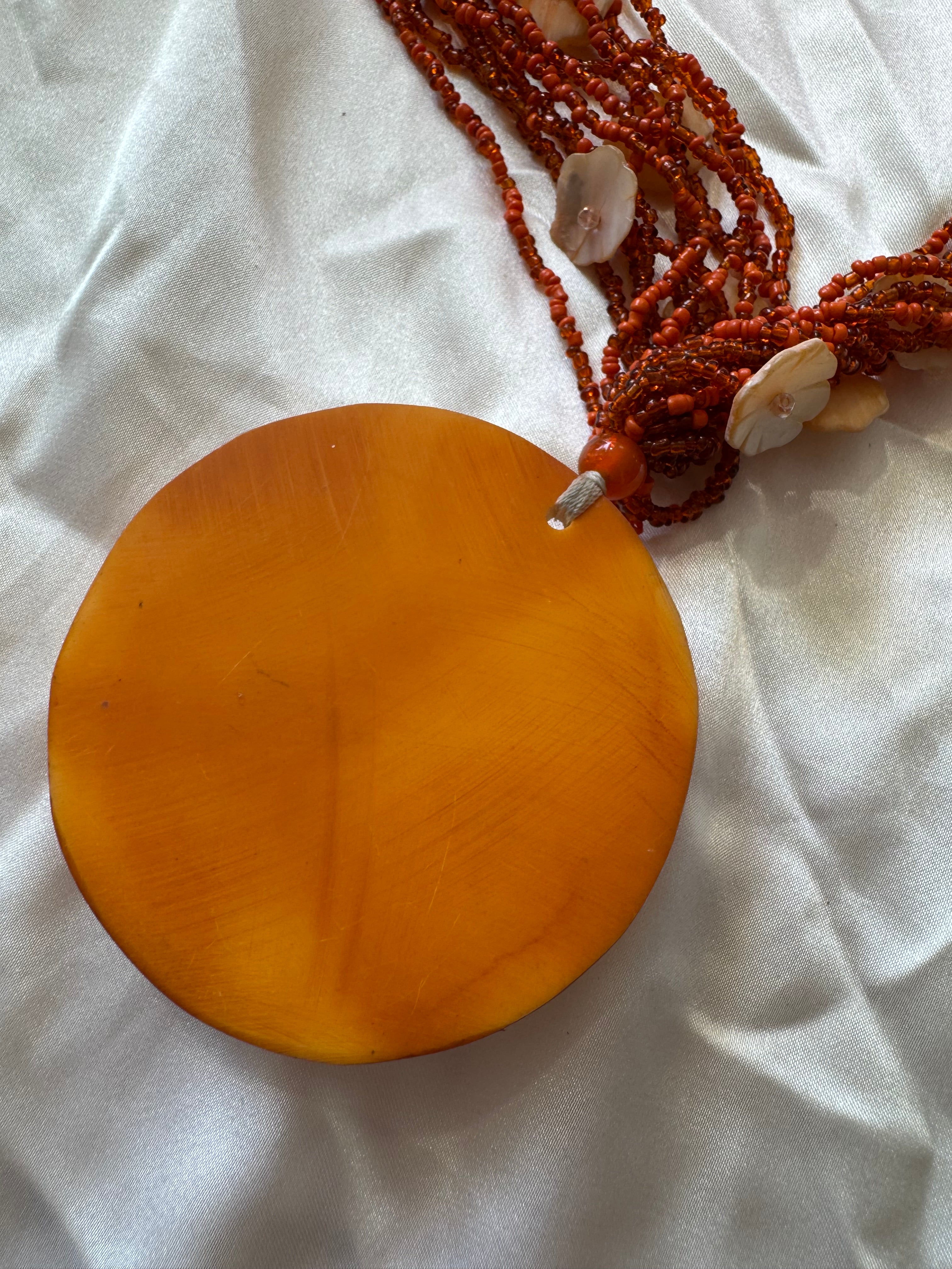 Collier orange 90s