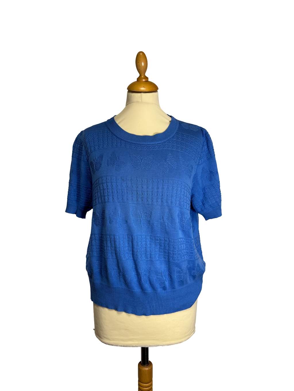 Pull en maille bleu