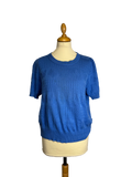 Pull en maille bleu