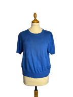 Pull en maille bleu