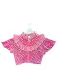 Blouse courte à fleurs