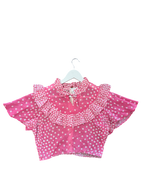 Blouse courte à fleurs