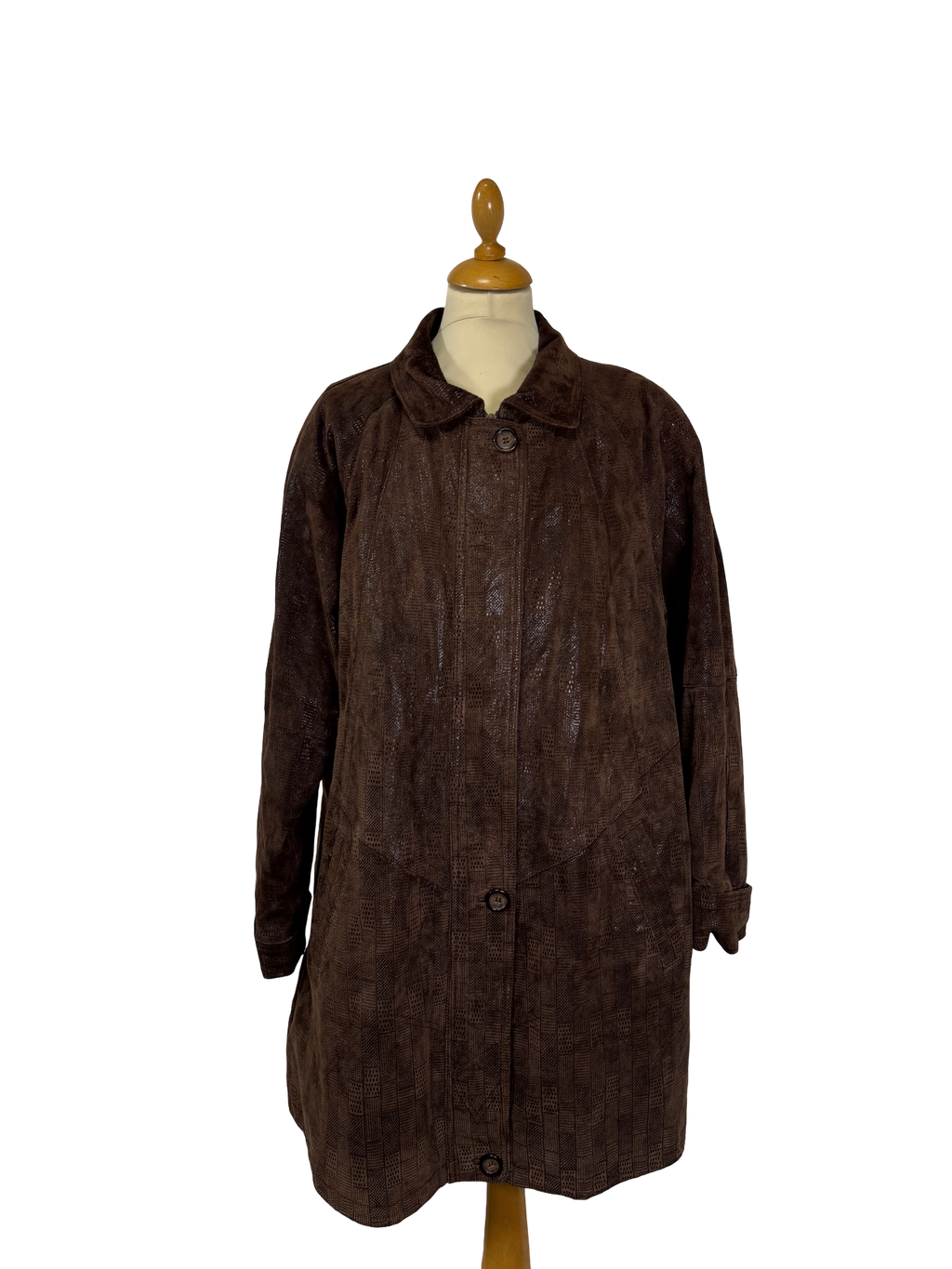 Veste en cuir marron