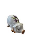 Tirelire cochon à fleurs