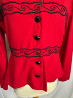 Chemise brodée rouge