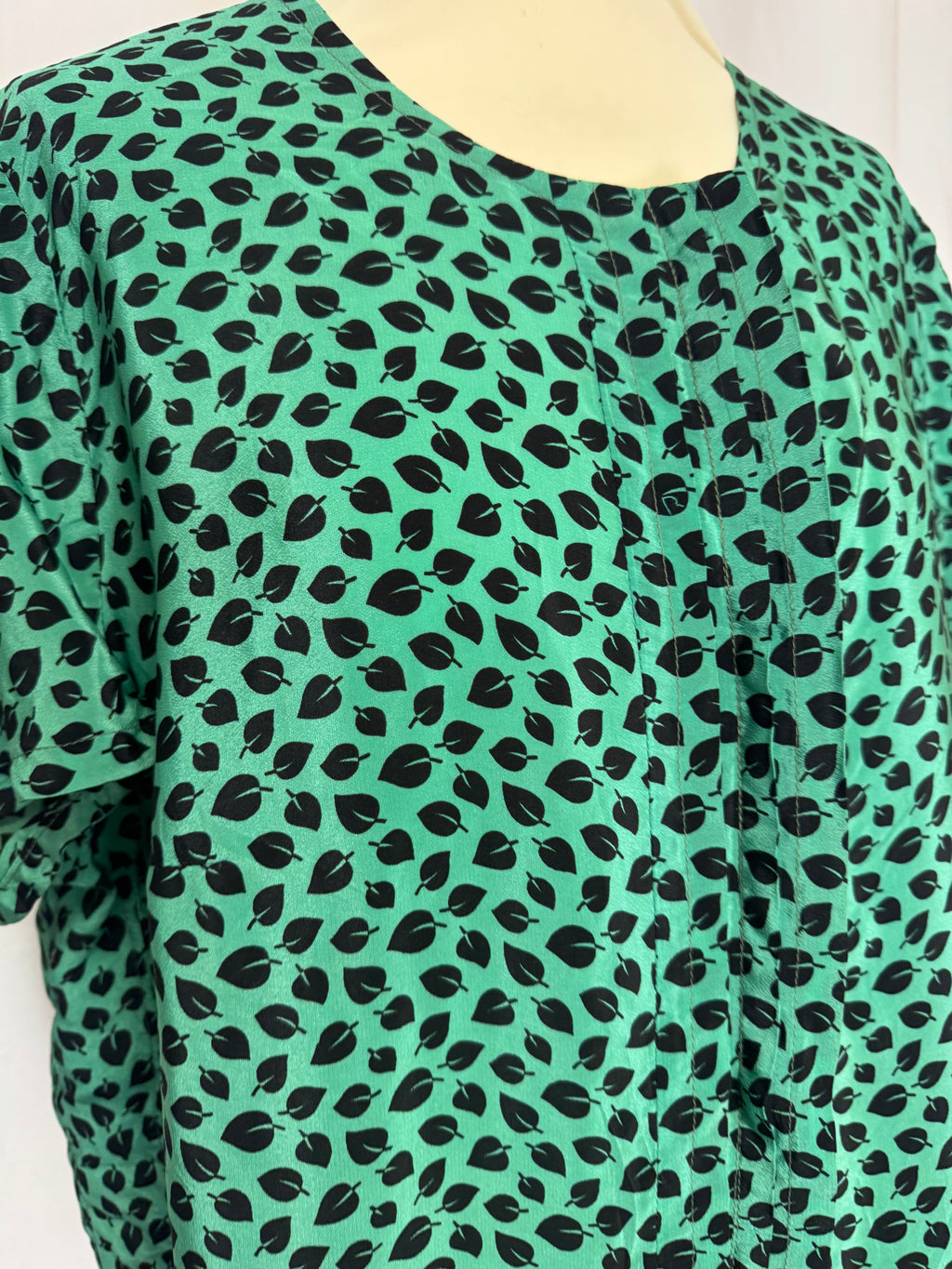 Chemise à motifs verte