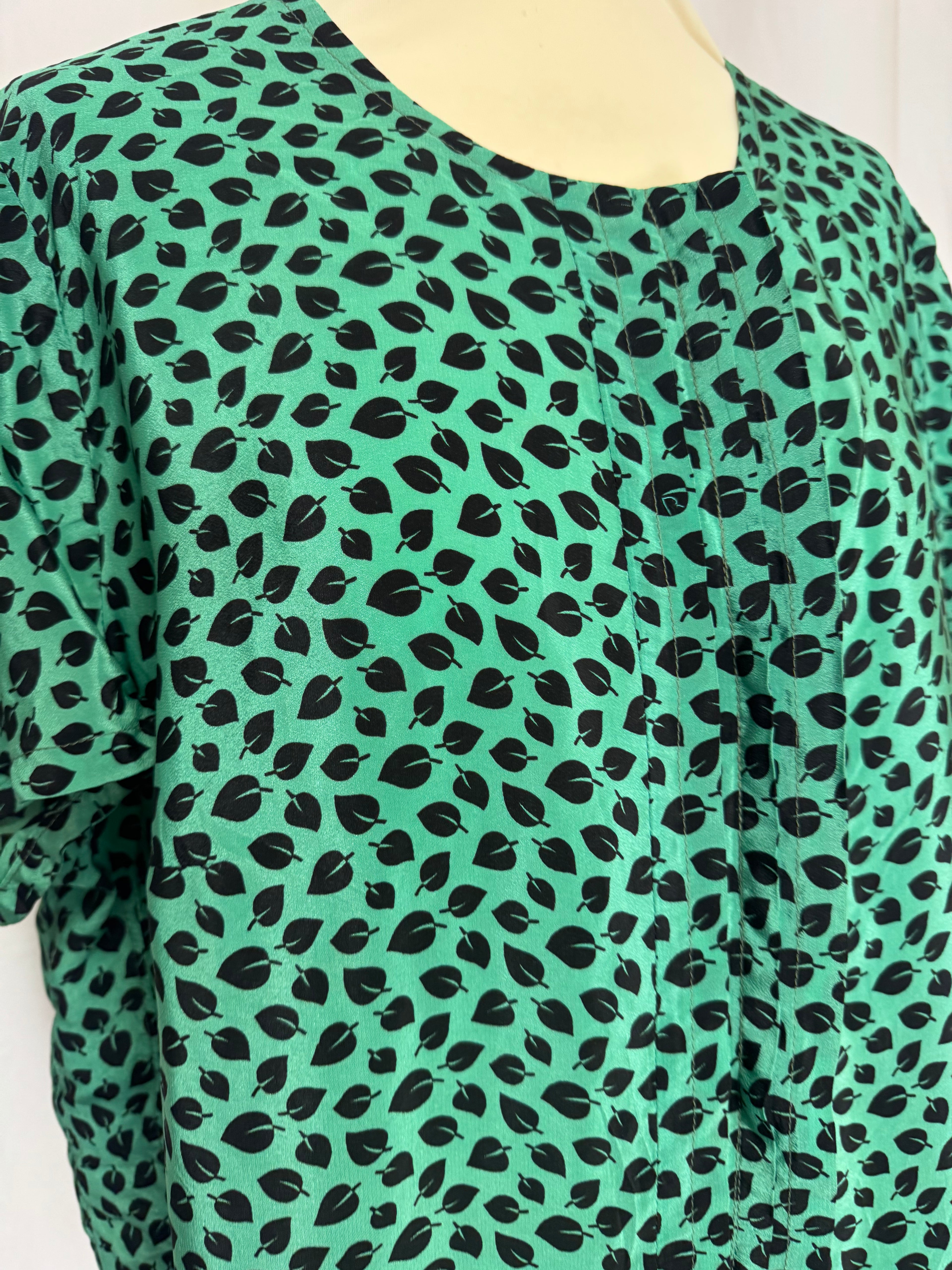 Chemise à motifs verte