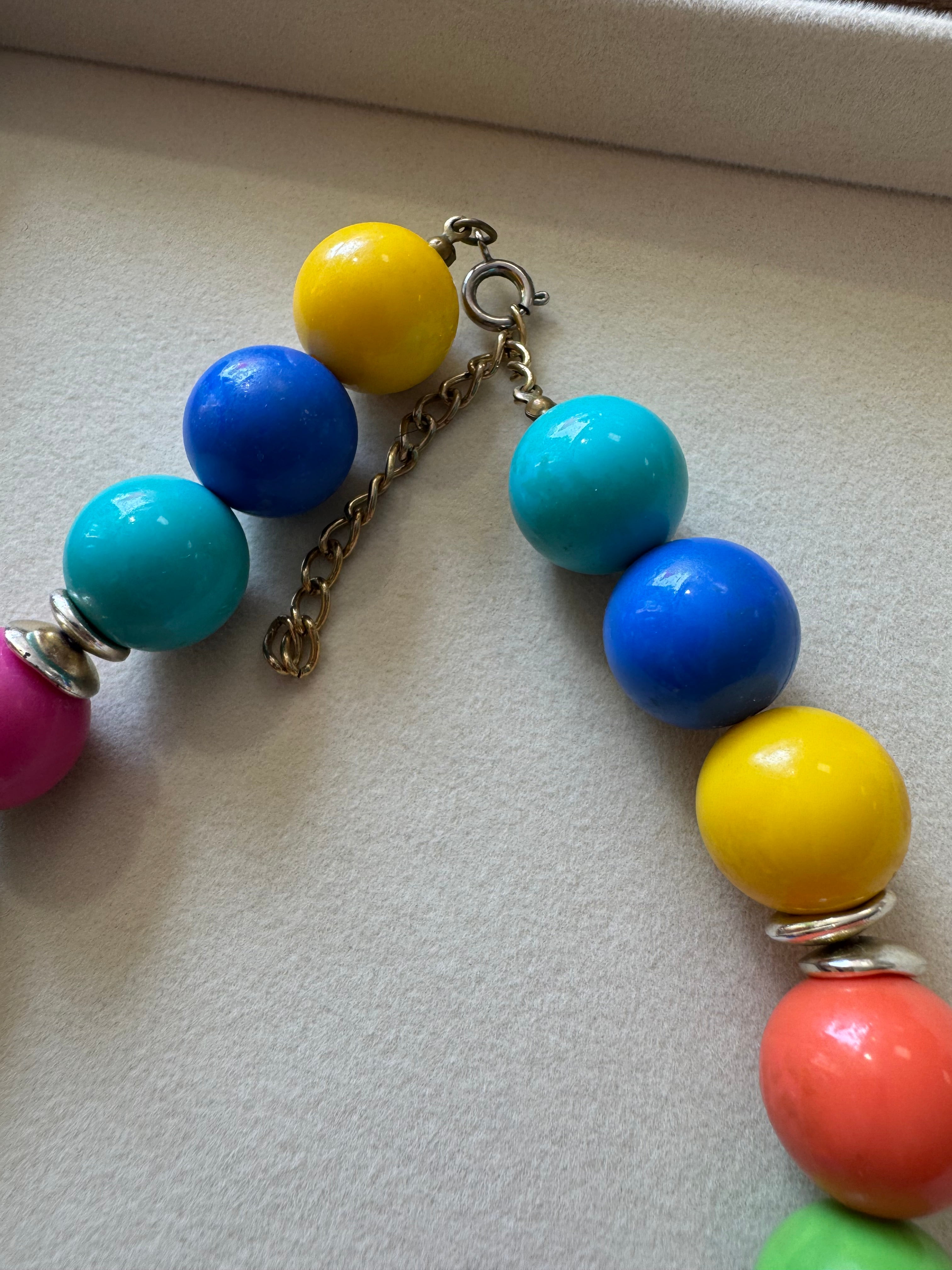 Collier multicolore 80s