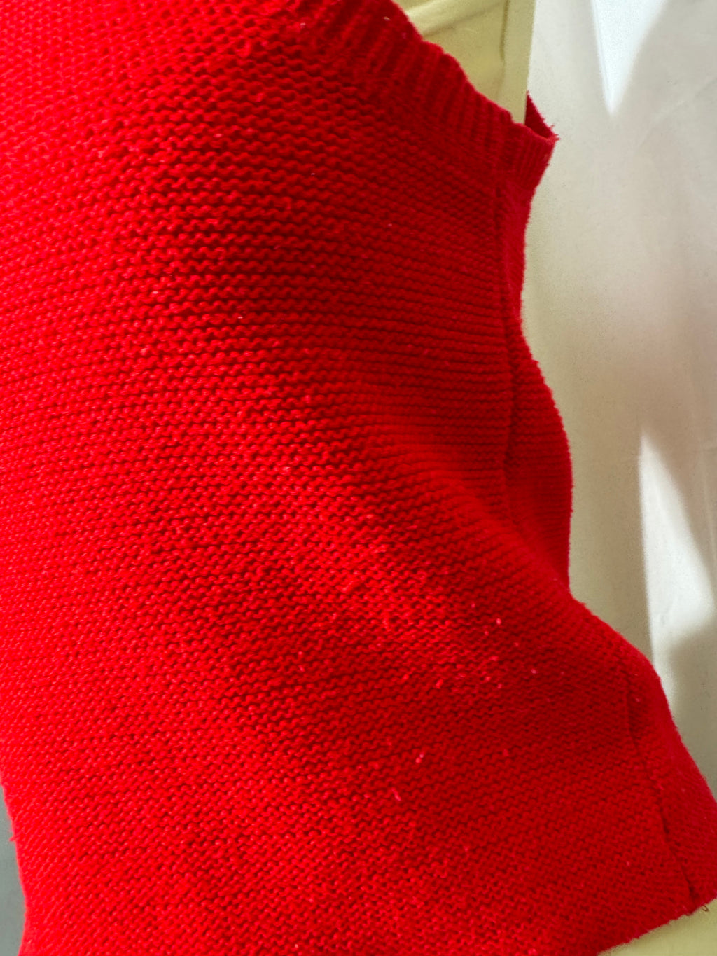 Pull sans manches rouge