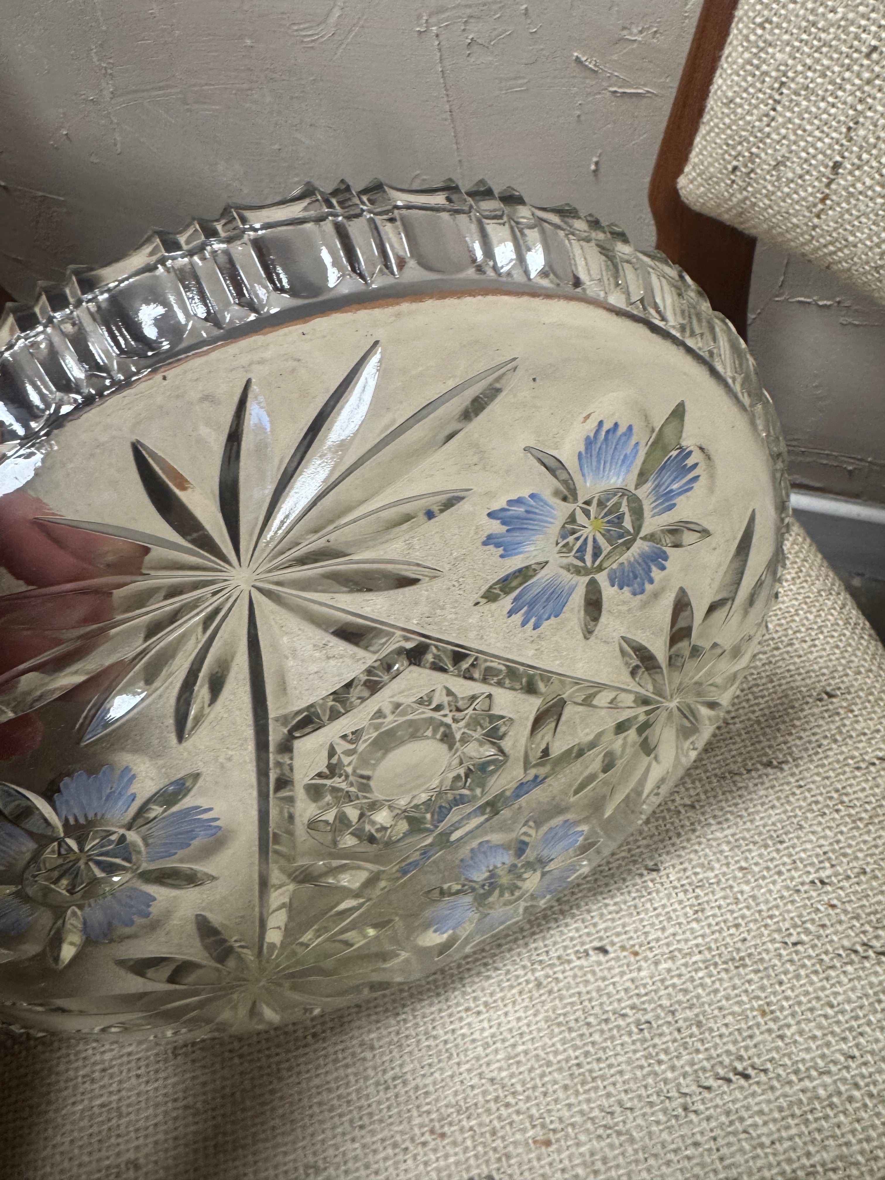 Plat de service en cristal