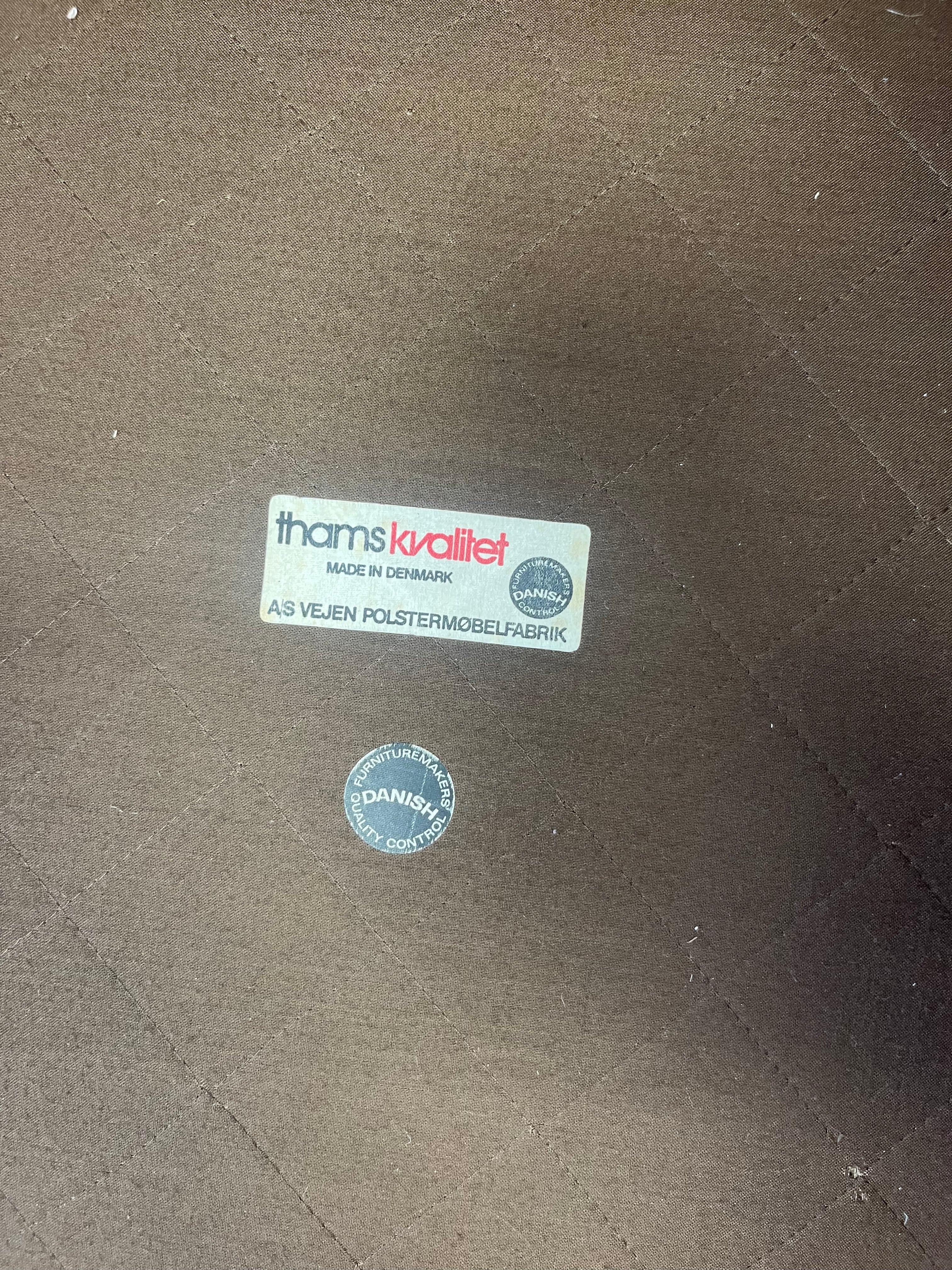 Banquette scandinave en teck massif et cuir 1970