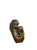 Vierge à l'enfant en bronze