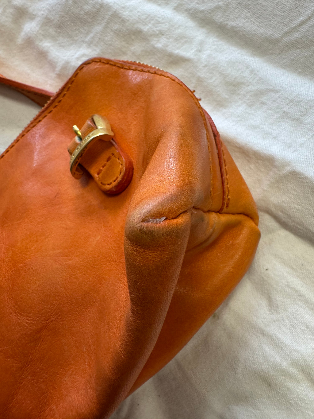 Sac en cuir orange