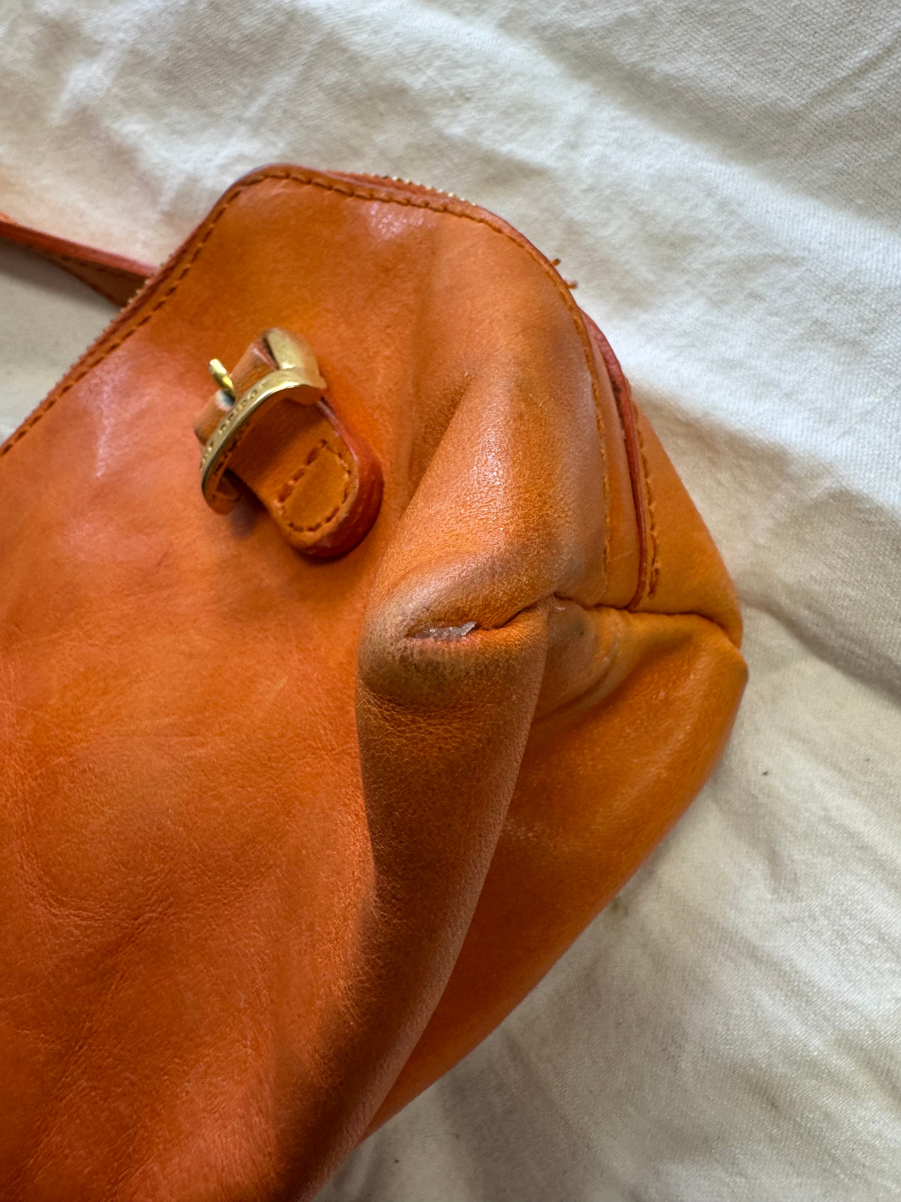 Sac en cuir orange