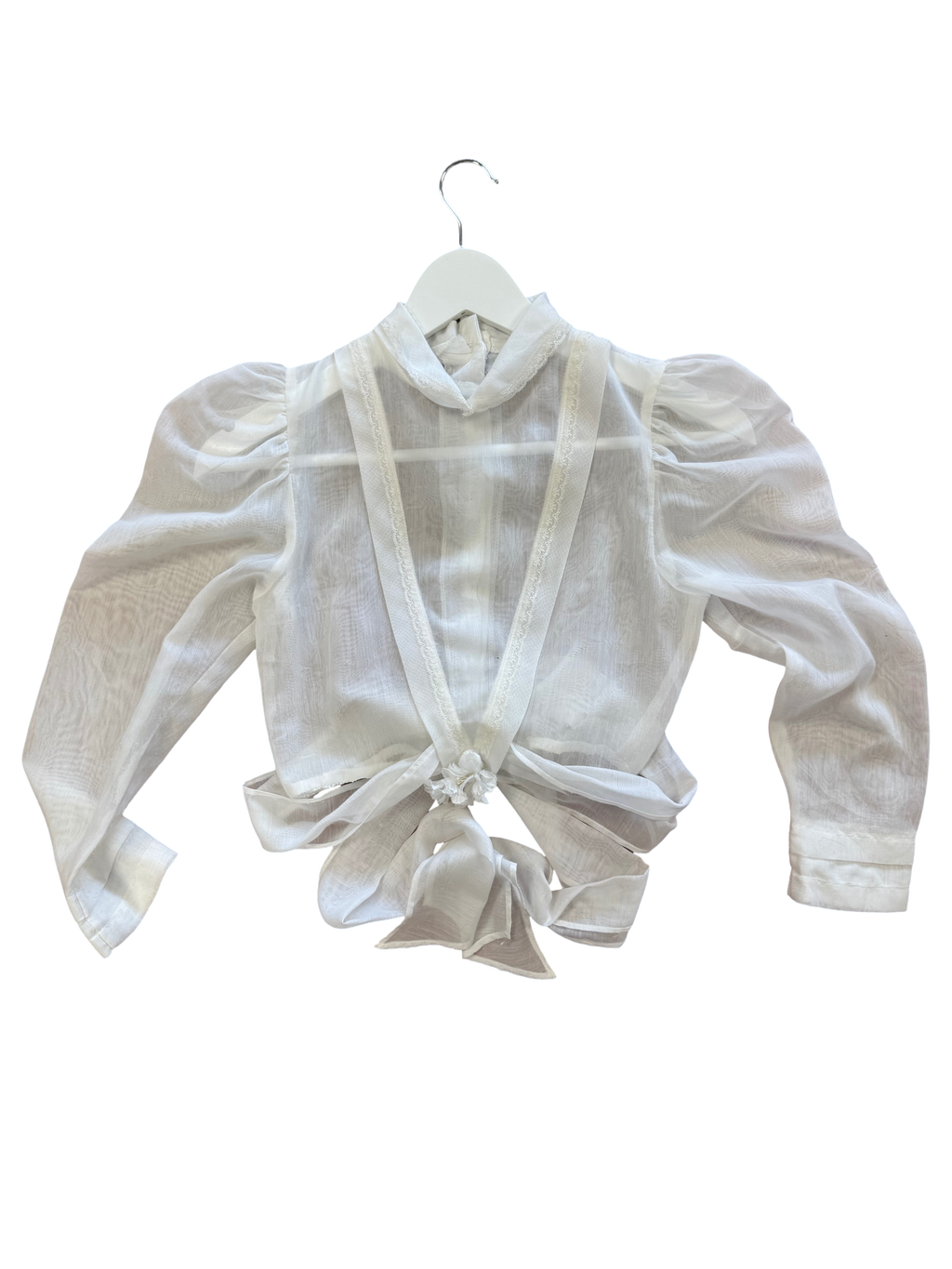 Blouse blanche transparente