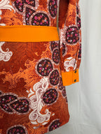 Robe courte à fleurs 70s