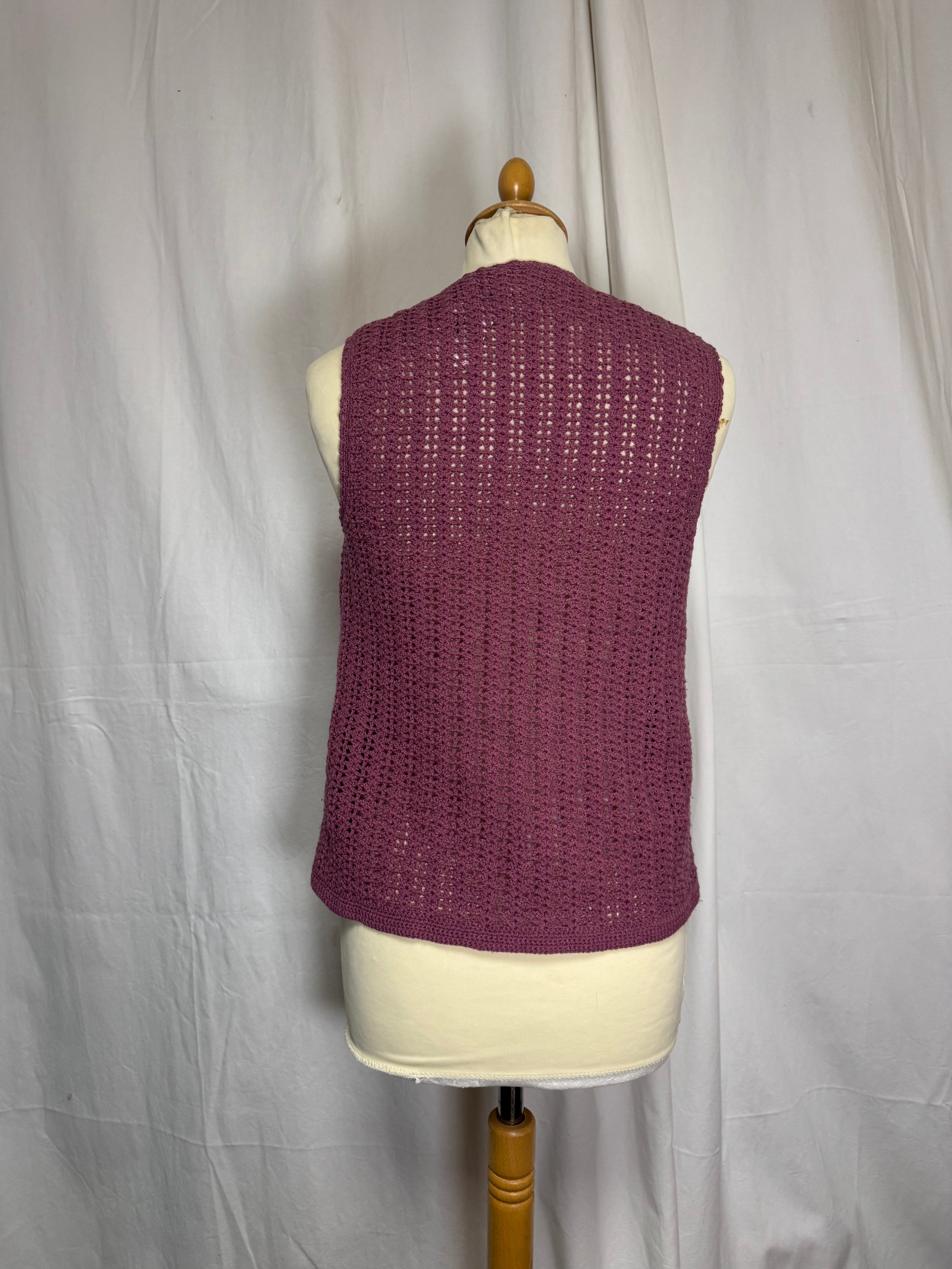 Gilet ajourée violet