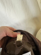 Veste en cuir marron