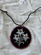 Collier émaillée violet