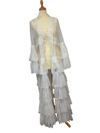 Veste longue en dentelle