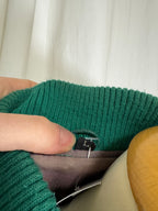 Bomber en cuir vert