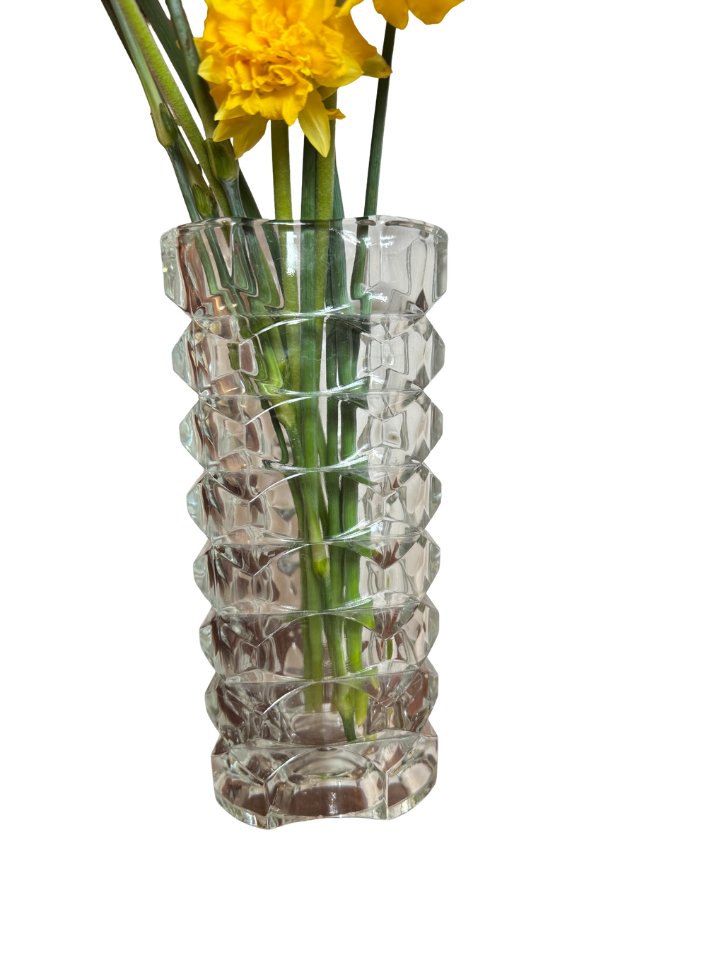 Vase en verre ciselé