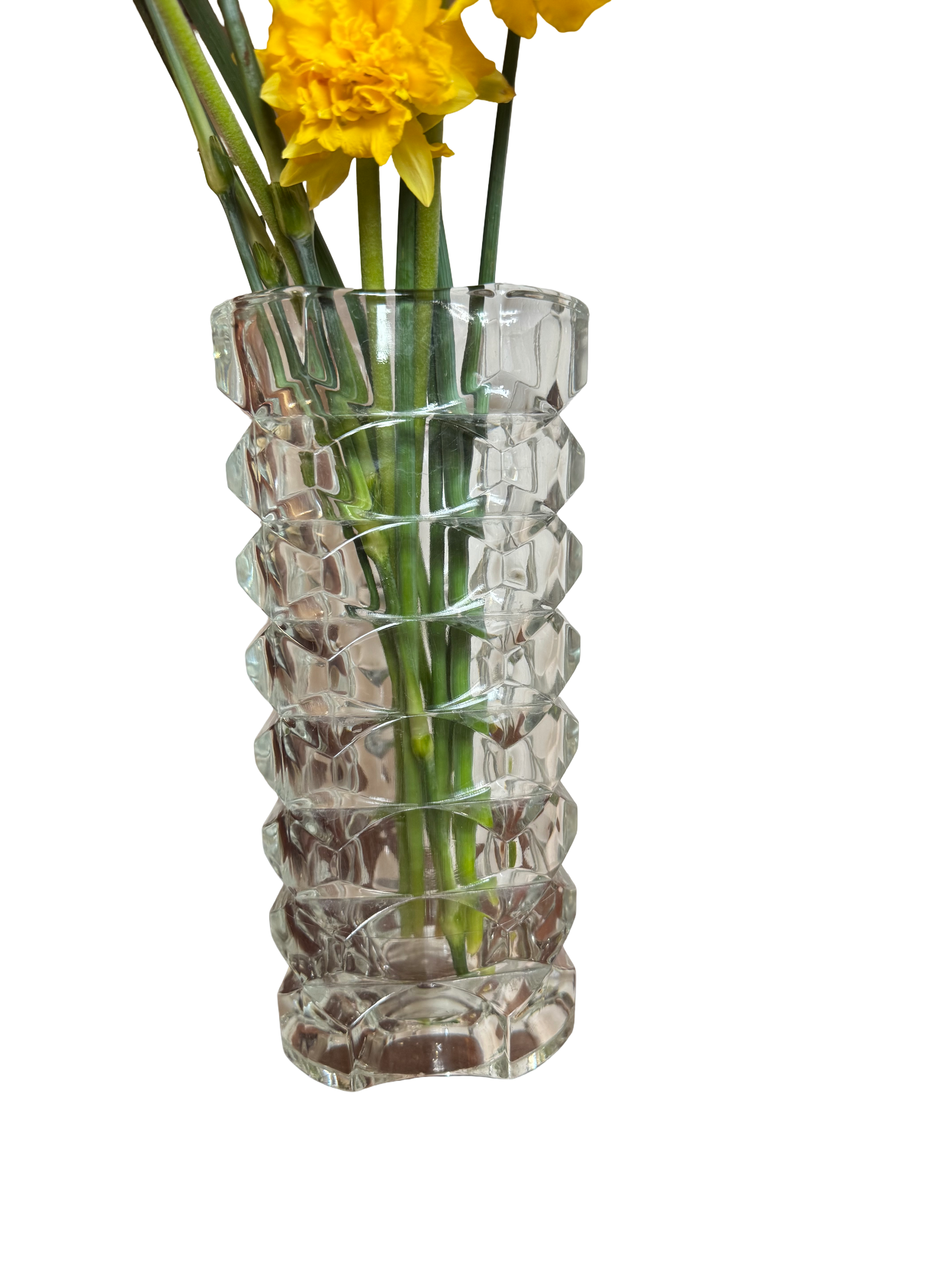 Vase en verre ciselé