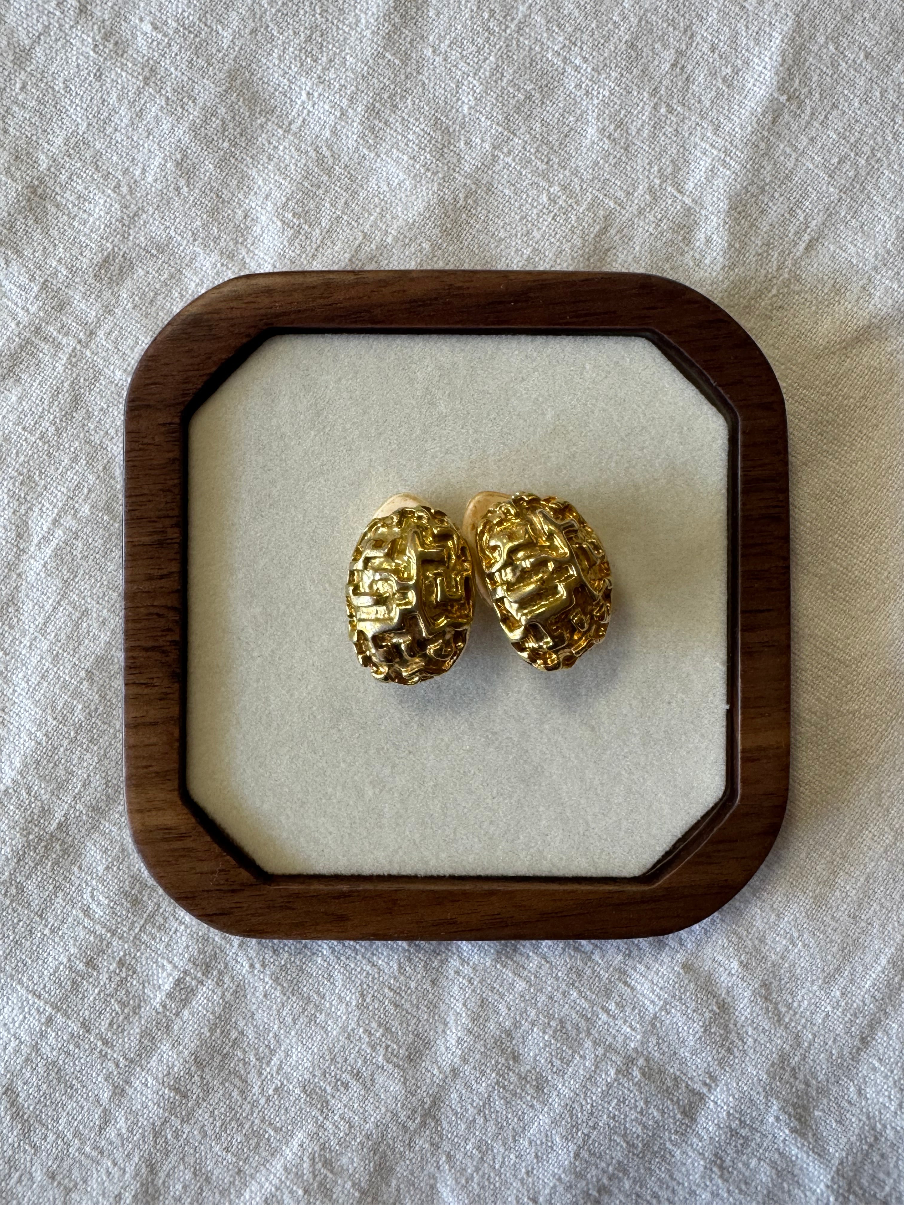 Boucles d'oreilles à clip doré