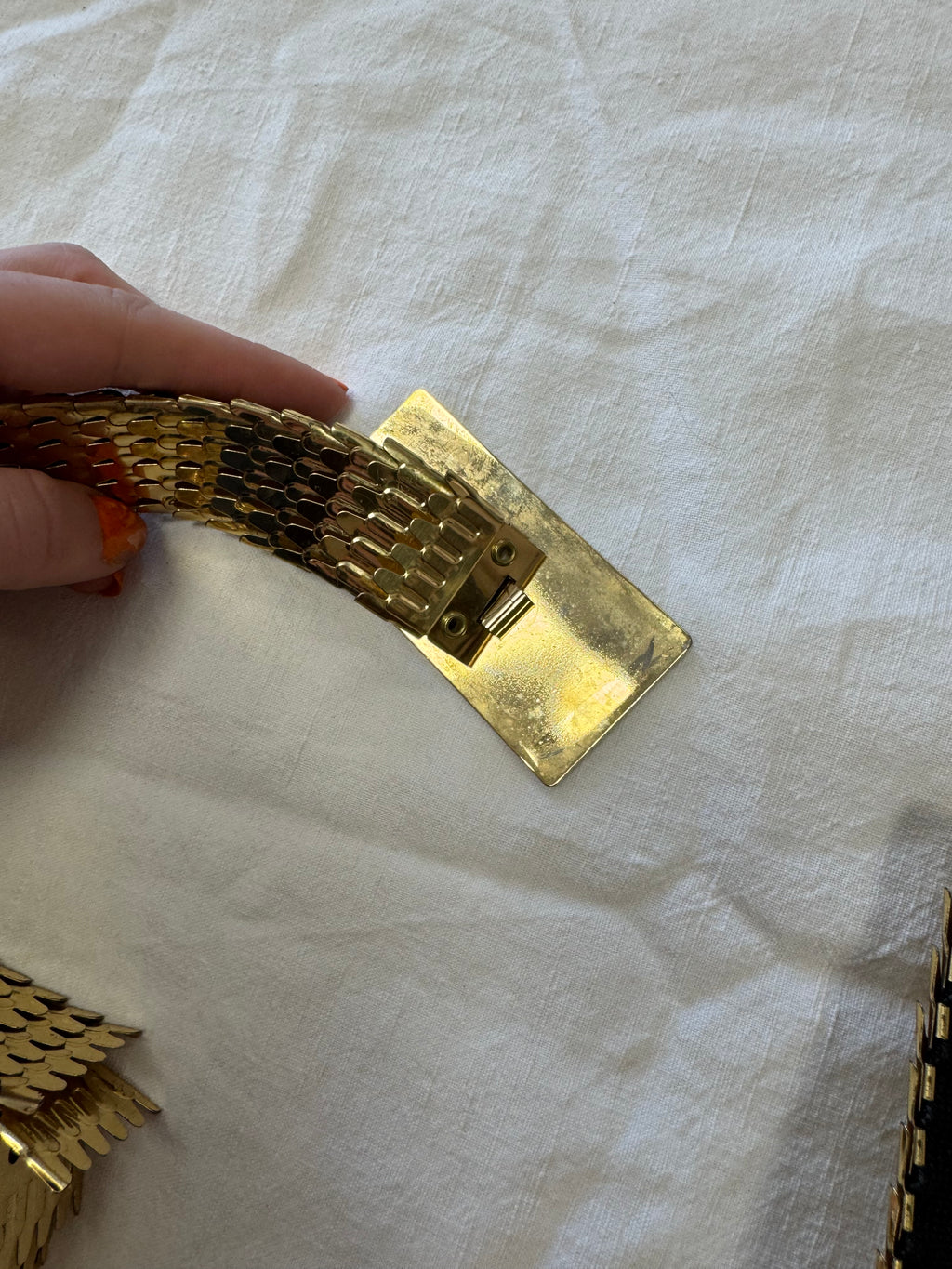 Ceinture en métal doré