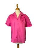 Chemise rose brodée